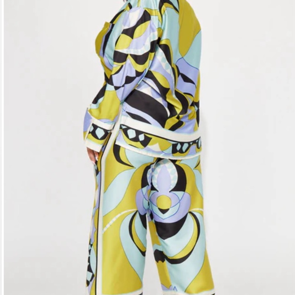 BNWT Zara Two Piece BLK, GREEN, Lavender, BLUE Set Size XL shirt, Large pants. - Picture 11 of 11